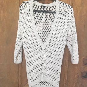 Ann Taylor open knit sweater xs 3/4 sleeve